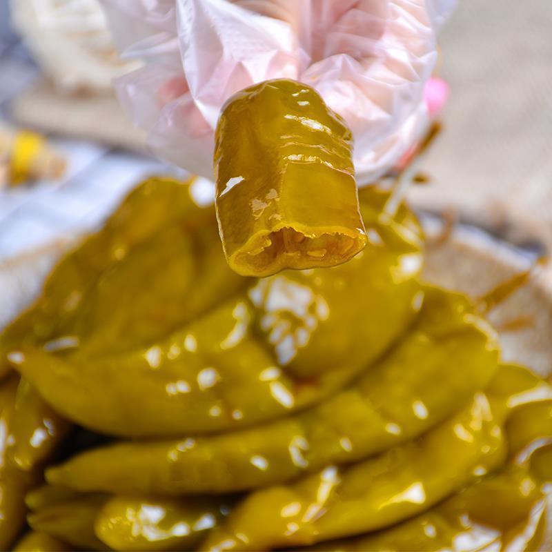 韩国泡菜腌辣椒特辣东北酸泡腌制辣椒咸菜整条农家自制下饭菜延边