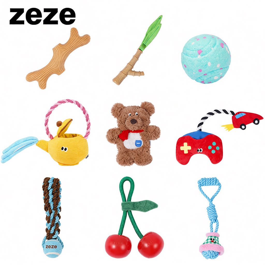 zeze玩具磨牙洁齿绳结绳结玩具