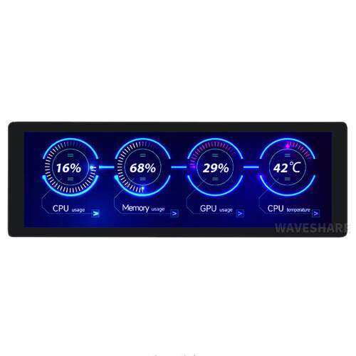 7.9inch Side Monitor IPS长条显示屏400×1280折叠支架金属外壳