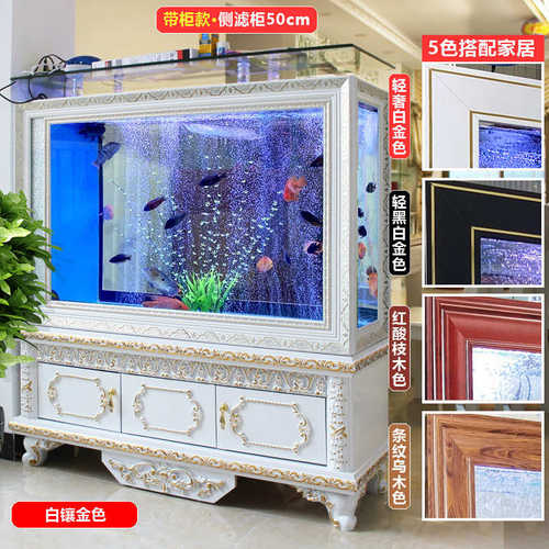 生态滤中型大型客厅下过鱼缸玻璃创意水族箱长方形鞋柜金鱼缸欧式