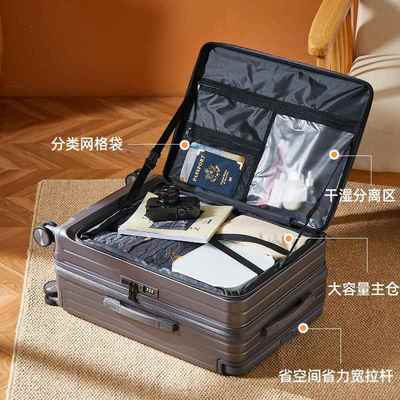 正品2025行款行李箱侧开箱宽拉杆旅箱女20寸登机箱超轻小新型拉杆