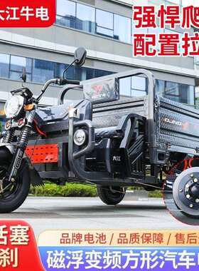 机械碟刹大江牛电电动三轮车大功率农用爬坡载重机械大型托运电车
