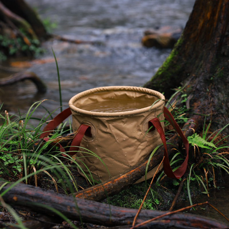 外折户叠水桶野营鱼桶洗漱水盆洗脸盆便QDM携式PC洗车钓储水桶2V8