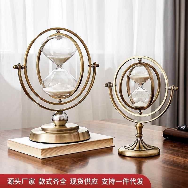 北欧创意古简约沙漏计时器博架电视柜隔断玄关装饰品轻奢家居摆件