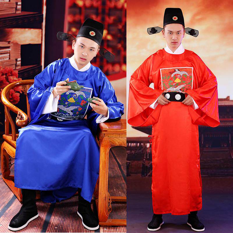 高档成人明朝古代官服汉领圆袍大服臣文武百官唐朝县令县影太爷视