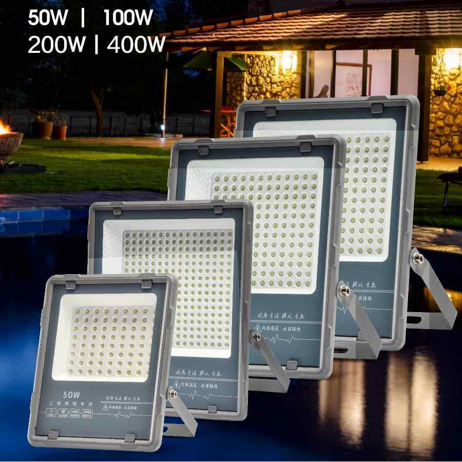 LED投光灯防水室外 照明灯探照广告灯50W超亮100W200瓦投射灯户外
