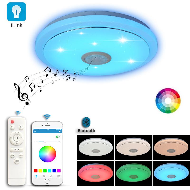 iLink 蓝牙音乐吸顶灯App带遥控书房儿童房卧室LED智能灯具