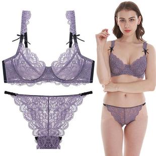 transparent womens large set bra lace fashionable