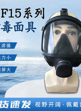 全封闭生化防毒头罩气化双工面罩大视野mf15全喷漆罐烟毒防毒面具