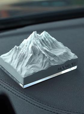 高档金卧山银扩山香石车载香薰雪山摆件室女无火香氛精油男生日礼