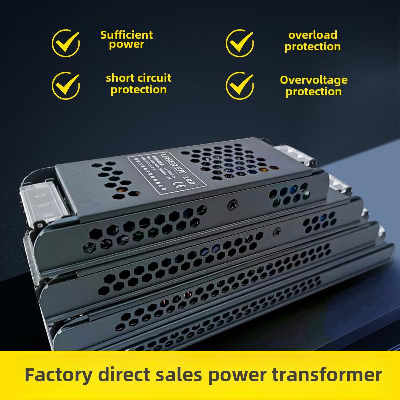 Led超薄灯箱电源12V24V长电源开关400W220V到12V灯条变压器转换器