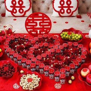 婚房布置装 饰心形摆件爱心结婚模具订婚茶几场景喜字摆件婚庆套装