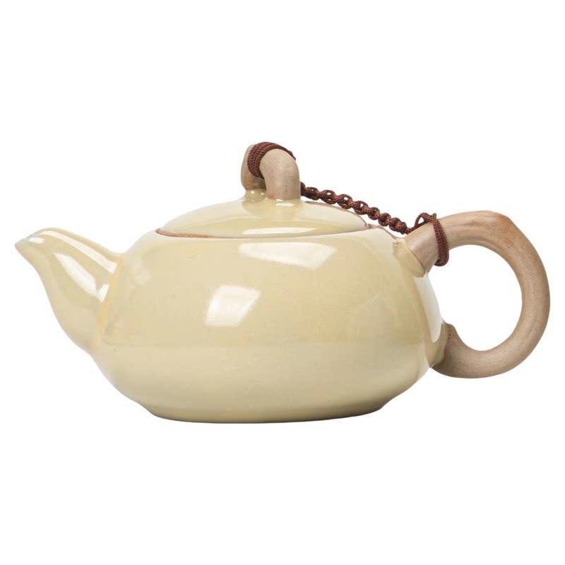 汝窑茶壶泡茶家用陶瓷泡茶壶单壶茶水分离内置滤网功夫茶具带过滤