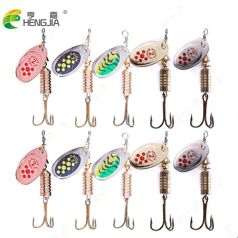 亮片假饵亨嘉10pcs金属电镀亮片淡水亮片路亚饵旋转亮片TUME