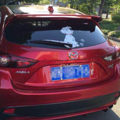 反光斑点狗后雨刮器贴创意斑点狗后档后窗可爱个性雨刷贴纸R680