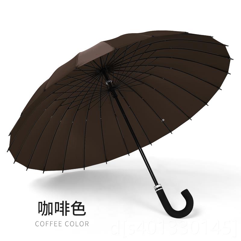 高档o24骨遇水开花男长女双人制超大防风纯色柄雨伞广告礼品定log