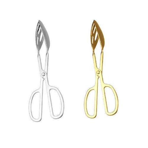 Stainless Steel Scissors Tongs Food Clamp Meat Tongs