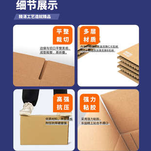 纸箱快递箱打包加厚加硬正方形半高箱邮政物流瓦楞飞机盒定制批发
