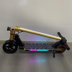6.5寸可折儿童铝合金踏板车电滑板车kid动s scooE02e electt叠ric