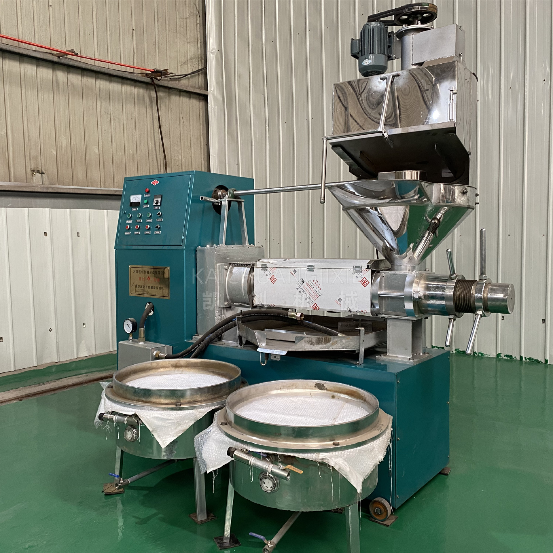 125型全自动榨油冷热两用榨机油商不锈钢用花125型生大豆加工榨机