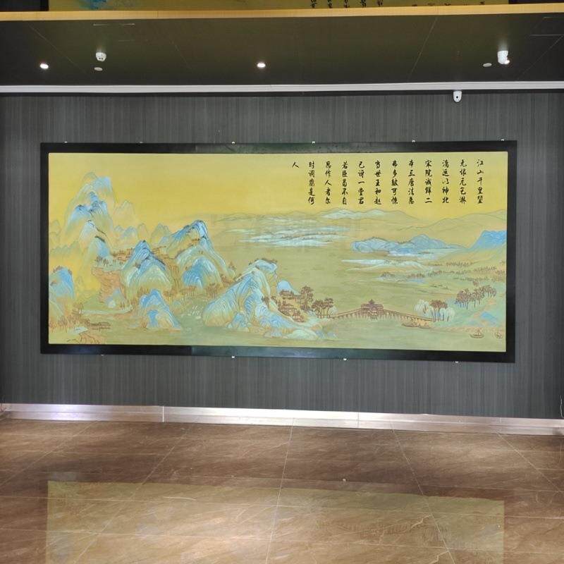 锻铜浮雕彩绘山水画普法文化主题雕塑