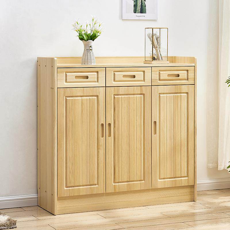 直销新款实木松木鞋柜透气多层大容量门口玄关柜家用进门门厅带抽