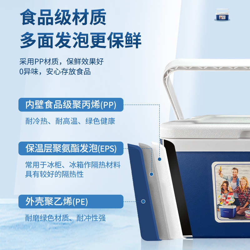 现货18L手提便携式冷暖两用保温箱 户外摆摊露营商用冷藏保鲜箱子