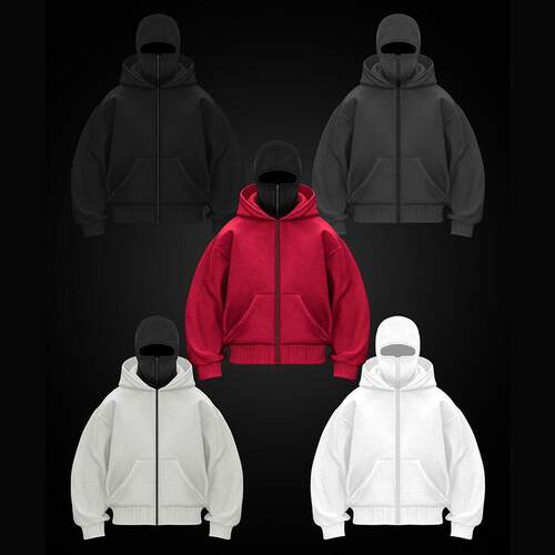 Light zipper hooded sweatshirt jacket, men's and women's