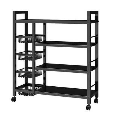 厨房置物架落地多层蔬菜收纳架家用多功能杂物架靠墙零食储物架子