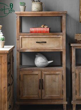 复边古做A60旧餐家柜民宿具美式乡村饰柜摄影道具装玄关柜家用橱