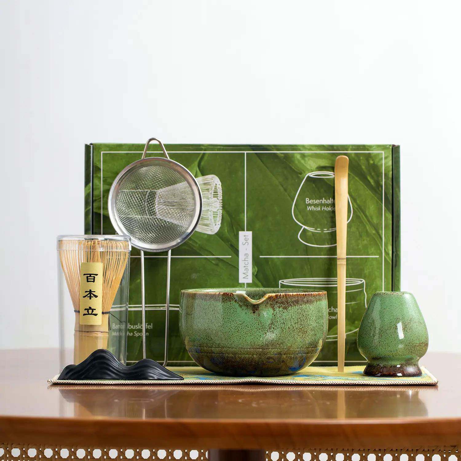 Japanese Matcha Tea Set Color Box 日式抹茶茶具套装彩盒