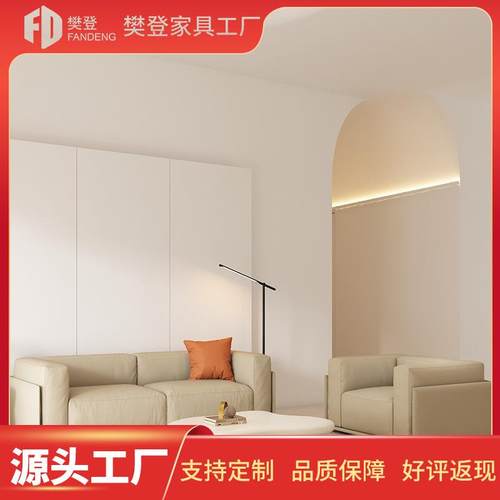 简约现代小户型意式轻奢极简北欧客厅双人三人科技布布艺方块沙发