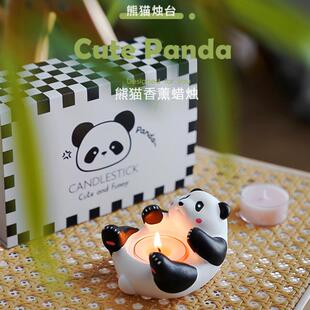 特色文创礼物送老外客户出国生日女生熊猫元素周边香薰蜡烛