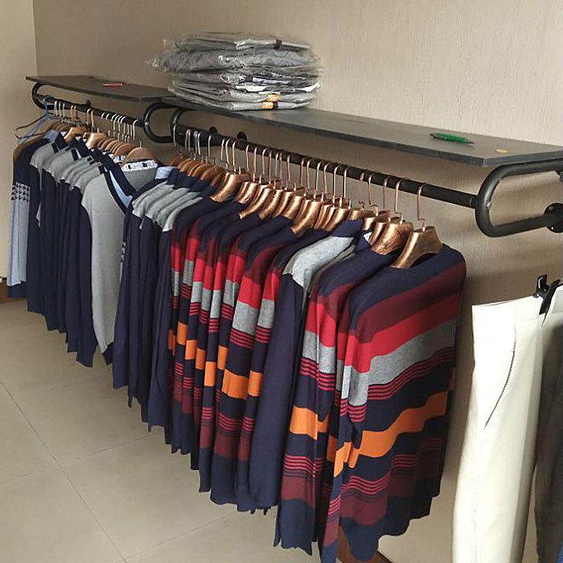 品质款服装店展示架上墙衣架展示架正侧挂上墙挂衣架童装货架特价