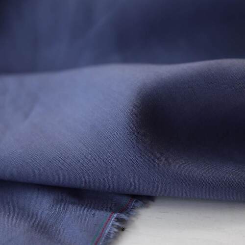 意大利进口薄款蓝灰色细腻编织纯亚麻面料设计师衬衫连衣裙布料