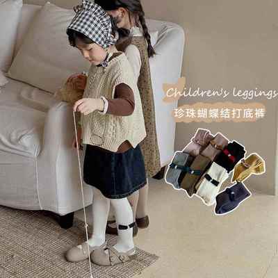 2025春秋新款a类棉打底裤女童简约竖条纹宝宝儿童连裤袜婴儿宝宝