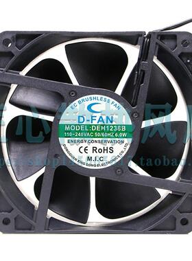 D-FANDEH1238BEC110-240V6.0W120x120x38mm散热风扇