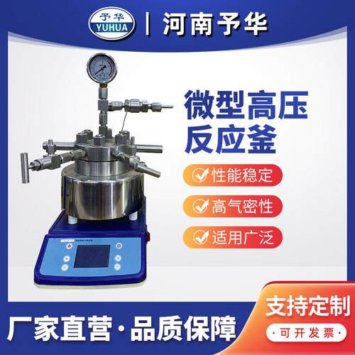 不锈钢反应釜TGYF-B50/100/250/500ml微型压反应釜河南予华