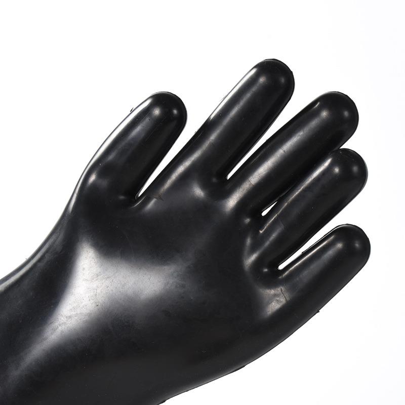 津双安安牌丁腈浸胶天耐套油全抗磨劳保手套黑胶丁腈橡861胶手防