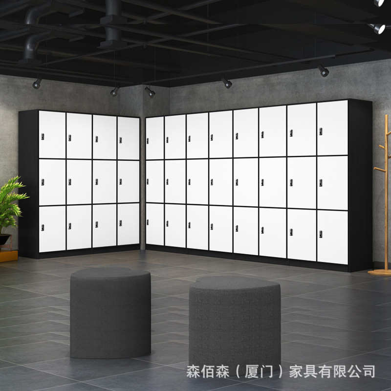 宿舍健身房浴室瑜伽馆更衣柜多格储物柜收纳置物寄存柜子木质定制