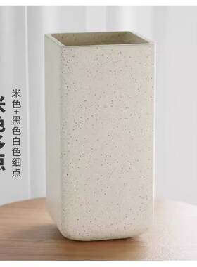 高款花盆方形高筒镁泥水泥盆仿麦饭石水磨石简约客厅落地大口径盆