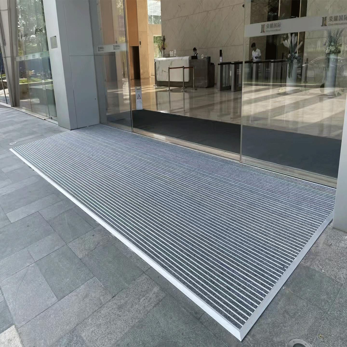 铝合金地垫商场进门口防尘垫酒店公司地毯嵌入式刮泥脚垫除尘门垫