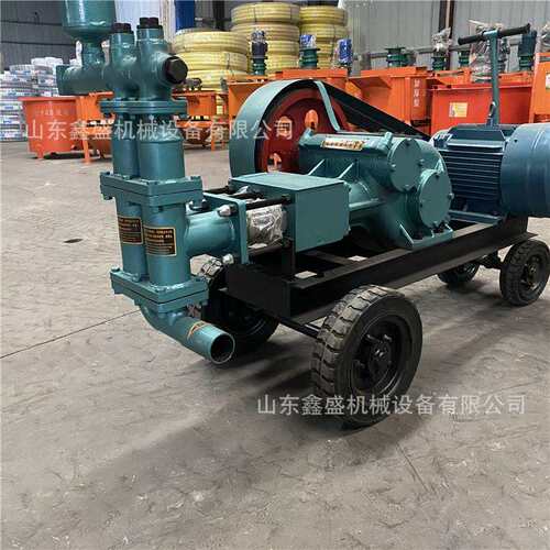 BW70型双缸注浆机 11kw高压水泥砂浆砂浆泵 隧道建筑用轮式砂浆泵