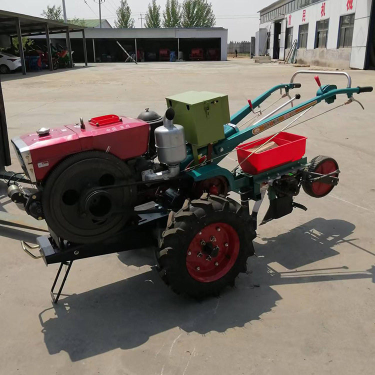 小型单行农作物种植机 农用玉米大豆播种机 手推式汽油追肥机