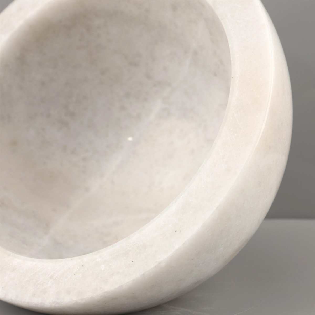 欧式极简几何斜切半圆大理石果盘摆件客厅茶几电视柜软装家居饰品