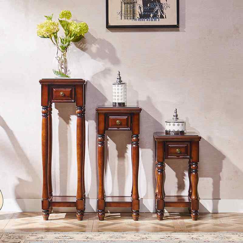 置实木花架摆客件电视机旁落地式物厅架绿萝花架子991#花架绿植室