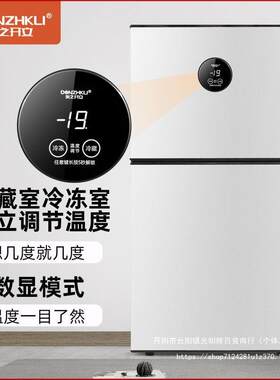 东之开立车载冰箱小冰箱双温双控双门宿舍车家两用小型冷藏大冷冻