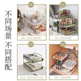 落地可移动小推车家用桌面饮料杂物收纳架子 零食置物架客厅抽屉式