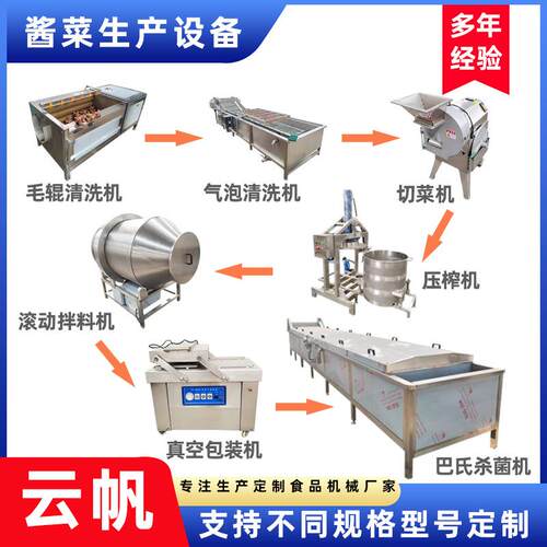 新款泡菜加工机器竹笋浸泡线全自动脱盐清洗设备