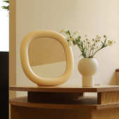 MUID镜子免打孔圆形壁挂式 化妆台梳妆镜卫生间厕所挂墙浴室镜防雾